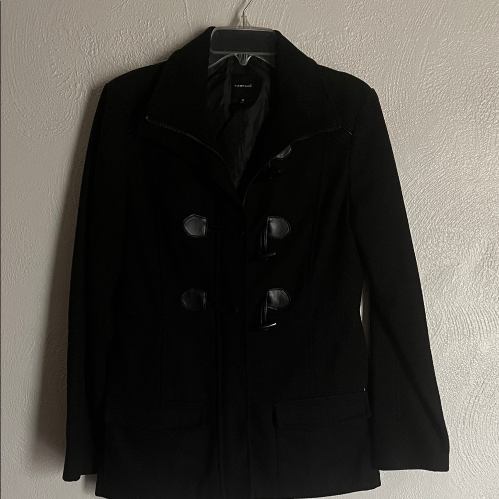 Rampage Women's Black Pea Coat